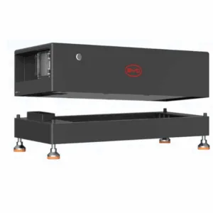 Detail view of the BYD LVS PDU internal plug connectors and 250A DC output terminals.