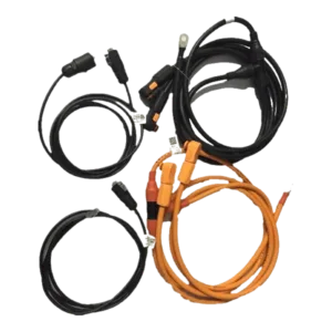 Growatt L3 Battery Cable Kit for GBLI 6532 featuring orange and black 2 m power cables and a grey RJ45 BMS lead.