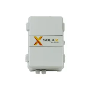 Front view of the SolaX X1-EPS BOX featuring a durable IP20/IP65 rated housing and wall-mounting points.
